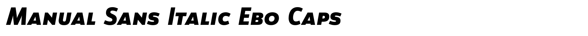Manual Sans Italic Ebo Caps image